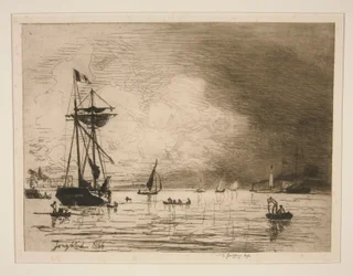 Uitgang van de haven van Honfleur