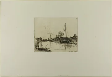Het kanaal, uit Boek met zes etsen, gezichten op Holland