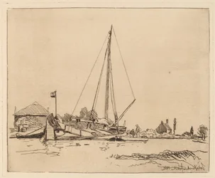 De aangemeerde boot