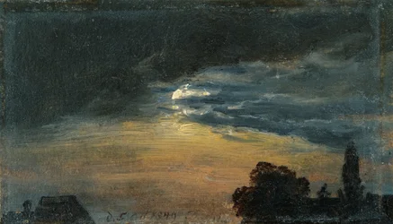 Wolken in maanlicht