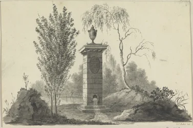 Fontein met urn