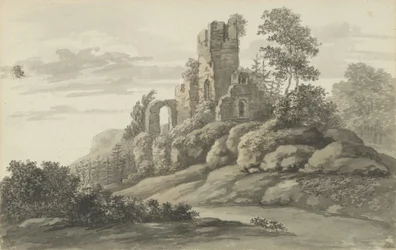 De kasteelruïne in Wehlen