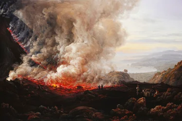 De uitbarsting van de Vesuvius, 1824