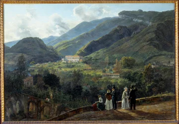 Het casino Reale de Quisiana in Castellammare met het hof van Denemarken