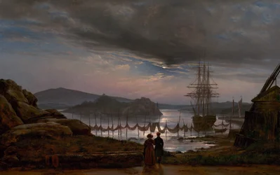 Uitzicht vanaf Vaekero bij Christiania, 1827