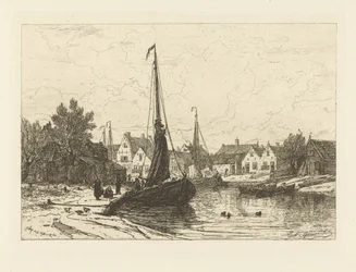 Gezicht op de haven van Spakenburg