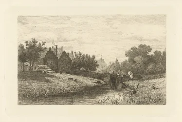 Gezicht op een sluis