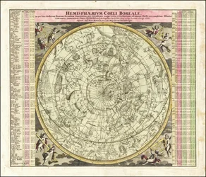 1730 Hemelkaart van het noordelijk halfrond