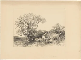 Landschap met boerderij