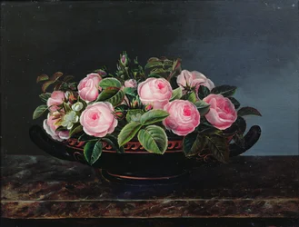Stilleven van roze rozen
