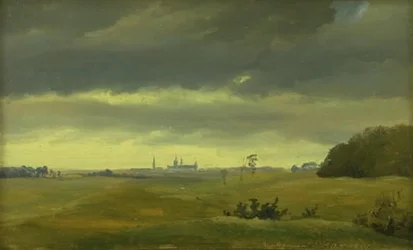 Een uitzicht op Frederiksborg vanaf Hestehaven