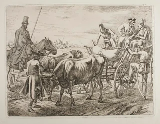 Kozakken betreden een wagen