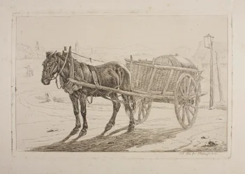 Paard voor een bierwagen
