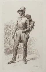 Johann Jacob Kirchner op wandeltocht