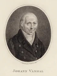 Portret van de componist Johann Baptist Wanhal 1739-1813, 1815