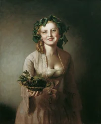 Lexi met de druiven