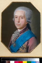Portret van graaf Mikhail Mikhailovitch Golitsyne (1731-1806) - Tekening van Johann Bardou (1745-1788)