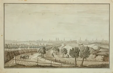 Uitzicht op de Hallesch-poort