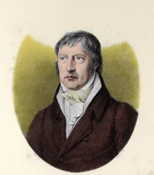Portret van Georg Wilhelm Friedrich Hegel, Duitse filosoof