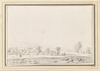 Landschap met dorp