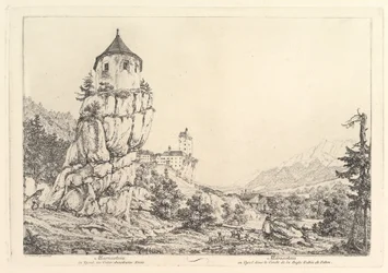 Landschap, Mariastein in Tirol, begin 19e eeuw