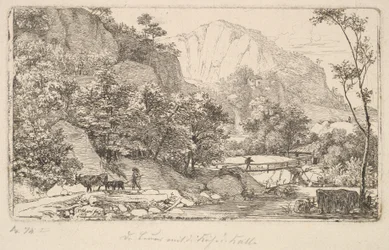 Boer met Koe en Kalf, in de Unterberg bij Berchtesgaden, 1818