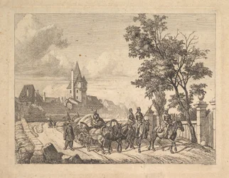 De Kozakken begeleiden de bagagewagen, 1816