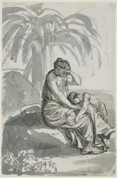 Hagar en Ismaël in de woestijn