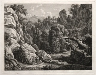 Heroïsch Landschap: Landschap met de Verzoeking van Christus, 1799