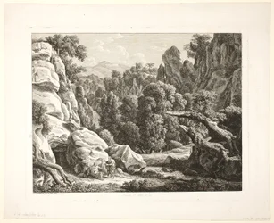 Landschap met de Verzoeking van Christus