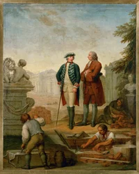Friedrich II, koning van Pruisen en de markies d