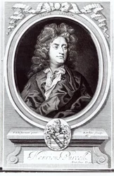 Portret van Henry Purcell (1659-95), Engelse componist, gegraveerd door R. White, 1695