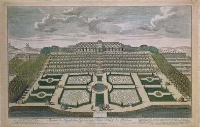 Perspectief van Slot Sanssouci, Potsdam, Duitsland
