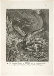 Fabel III, plaat drie uit Lehrreiche Fabeln aus dem Reiche der Theire