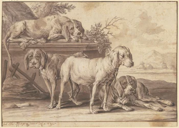 Vier jachthonden