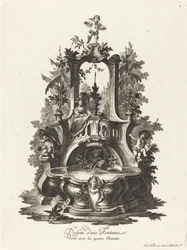 Ontwerp voor een Fontein Versierd met de Vier Elementen