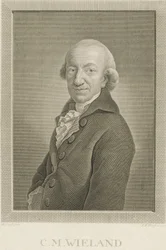 Portret van de dichter en schrijver Christoph Martin Wieland 1733-1813, 1797