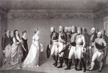 De ontmoeting tussen Luise van Pruisen en kroonprins Alexander van Rusland in Memel, 1805