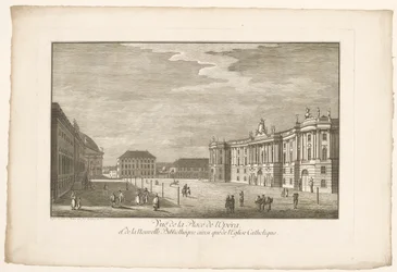 Gezicht op de Bebelplatz in Berlijn met de Alte Bibliothek en het Altes Palais en de Sint-Hedwigskathedraal