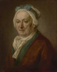 Portret van een man met slaapmuts