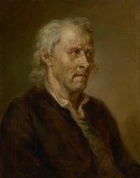 Portret van een oude man met wit haar