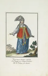 Een meisje uit Kaluga in feestelijke kleding