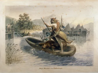  Hunter’s return in the pile dwelling period (De terugkeer van de jagers in de paalwoningenperiode)