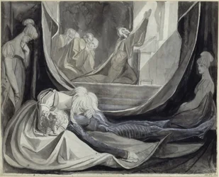 Kriemhild houdt de dodenwacht bij Siegfried