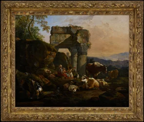 Romeins landschap met vee en herders