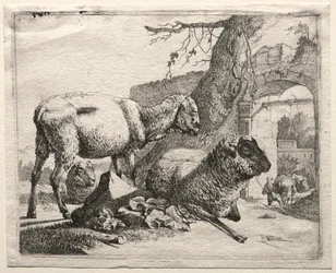 De muilezeldrijver onder de poort, 1665