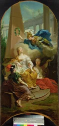 Allegorie die het welvarende bewind van de Landgraven van Hessen-Kassel voorstelt, 1764