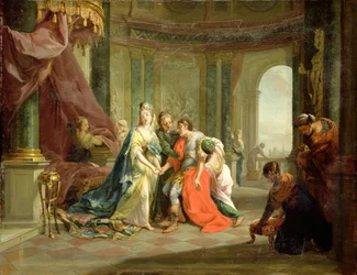 Antonius, dodelijk gewond, met Cleopatra, ca. 1797-99