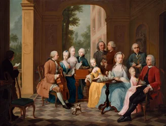 Familie Timmermann, door Johann Heinrich Tischbein de Oude