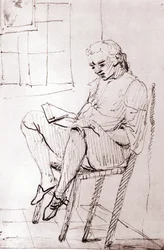 Johann Wolfgang Von Goethe in zijn huis in Rome